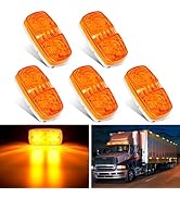 Nilight Double Bullseye Marker Light 5PCS Amber 10LED Rectangular Clearance Light Front Side Rear...