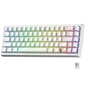 x XVX M67 Wireless 60% Percent Keyboard, QMK/VIA Topographic Gaming Keyboard, Tri-Mode Thocky Cre...