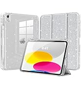 MoKo Case for iPad (A16) 11th Generation 2025/10th Gen 2022, Sparkly iPad 11/10.9 inch Case with ...