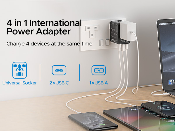 4 in 1 International Power Adapter