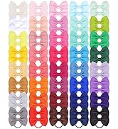 Baby Hair Ties with Bows, 80-Piece Small Elastic Toddler Ponytail Holders for Baby Girls Infants ...