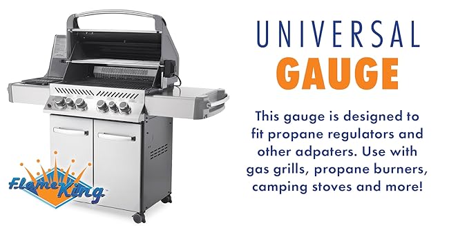 Flame King Propane Tank Gauge Gas Level Indicator Leak Detector Gas Pressure Meter Color Coded