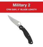 Spyderco Knives Military 2 Lockback C36GP2 S30V Stainless Black G10 Pocket Knife