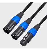 Yumiwoow XLR Splitter Cable, XLR Female to Dual XLR Male Y Splitter Microphone Cable, Female to 2...