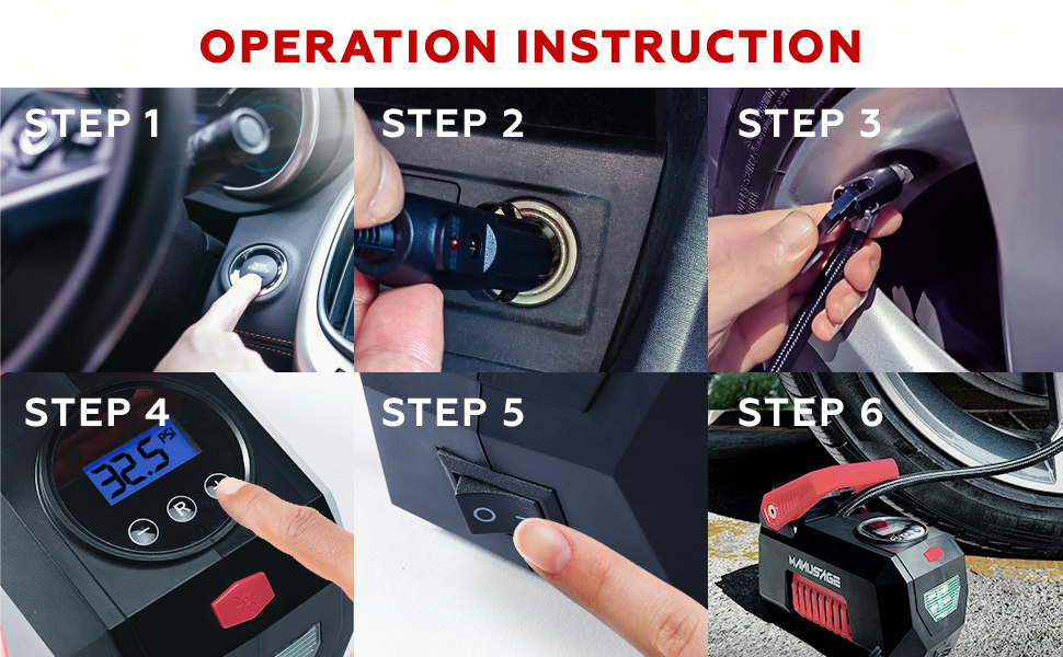 tire inflator portable air compressor, easy to use