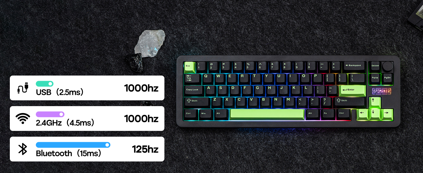 Galaxy68 Wireless Mechanical Keyboard in Aluminum with QMK/VIA Support