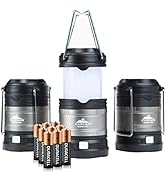 Cascade Mountain Tech Pop-Up IPX4 Water-Resistant LED Lantern with 4 Light Modes - 3 Pack