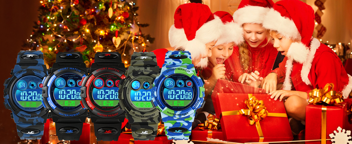 Kids Watch Digital Outdoor Sport Waterproof Boys Watches