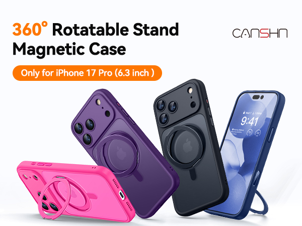 360° Magnetic Stand compatible with iPhone 17 Pro Case with Camera Control