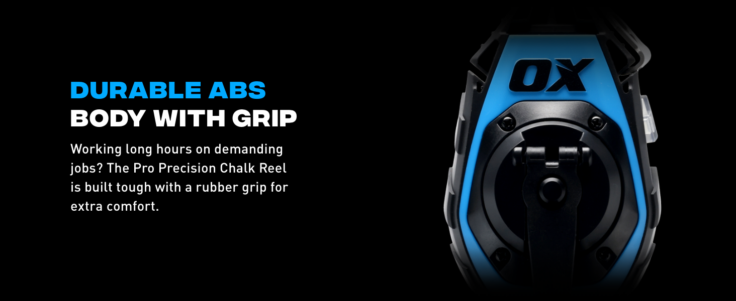 Durable ABS body with grip for extra comfort on tough jobsites.