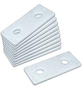 heneng 10 Pcs 2 Hole Flat Plate Fittings for 1-5/8