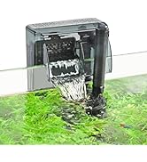 hygger Aquarium HOB Filter 210 GPH for 15-40 Gallon Fish Tank Power Filter with Adjustable Water ...