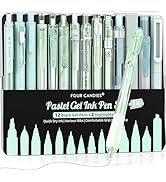 Four Candies 14Pack Pastel Gel Ink Pen Set,Cute Retractable 0.5mm Fine Point Pen,Note Taking Aest...