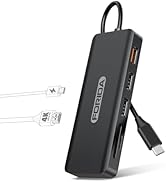 USB C Hub, 7 Ports USB MultiPort Adapter for MacBook Pro/Air, Type C to HDMI Dongle with 4K HDMI,...