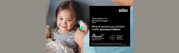 Pedriatrician recommended thermometer with clinically proven accuracy