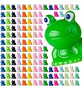 Diinokiy 180Pcs Mini Resin Frog Garden Decor Cute Green Figurines Miniature Tiny Frogs Fairy Anim...