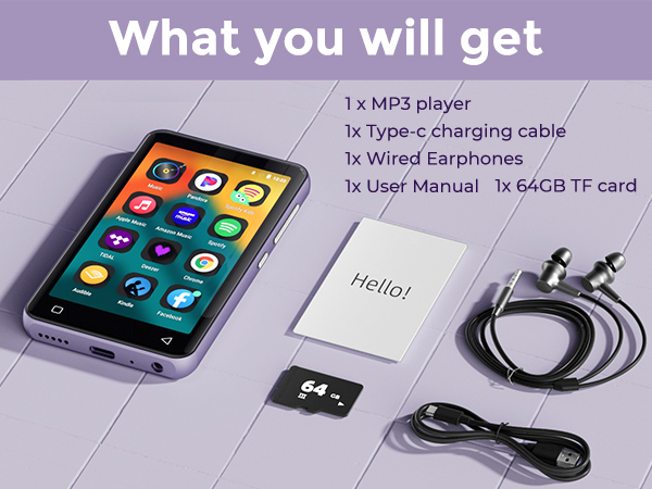 mp3 player bluetooth with spotify for kids