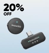 Insta360 Mic Air (1 TX + 1 RX), Noise Cancelling, 300m Range, Wireless Microphone for USB-C iPhon...