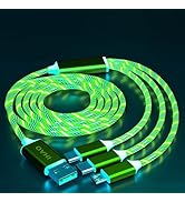 IHAO Multi Connectors Fast Charging Cable 3 Combinations in One Cable USB A to USB C/Micro USB Co...