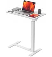 NEWBULIG Mobile Rolling Desk, Small Standing Desks Height Adjustable Laptop PC Work Table with Pn...
