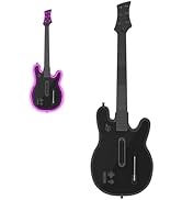 JJDWIN Wireless Guitar Hero Controller for PS4/PS3/PC with RGB Light, Rock Band & Clone Hero Game...