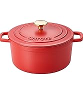 CAROTE Enameled Cast Iron Dutch Oven Pot with Lid, 4 QT Dutch Ovens, Heavy-Duty Cast Iron Pot for...