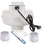 MIDCVFRUN 4 inch Radon Fan Installation Kit -Inline Centrifugal Fan with Rubber Couplers (4 inch ...