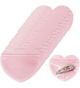 MITOB 100 Pack 3.35 x 3.94 inch Small Packets Pink Heart Shaped Transparent Reusable Resealable B...