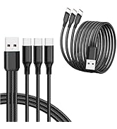 UCEC 2-Pack USB C Multi Charging Cable, 3 in 1 Braided Nylon USB C Splitter Charging Cable with 3...