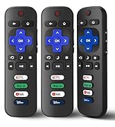(Pack of 3) Replacement Remote Control Only for Roku TV, Compatible with TCL/Hisense/Sharp/Philip...