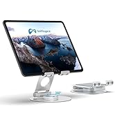 Swivel Tablet Stand, Aluminum Portable 360°Rotating Adjustable Tablet Holder for All 4-12.9’’ iPa...