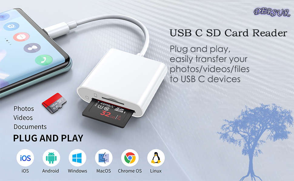 USB C SD Card Reader