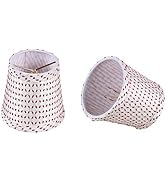 Aspen Creative 51015-2, Empire Clip-On Chandelier Lamp Shade, White &amp; Burgundy, 3" Top X 4" Botto...
