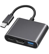USB C to HDMI Multiport Adapter, Fubiaofei USB-C to USB3.0 Adapter with 4K HDMI, Type C 100W Fast...