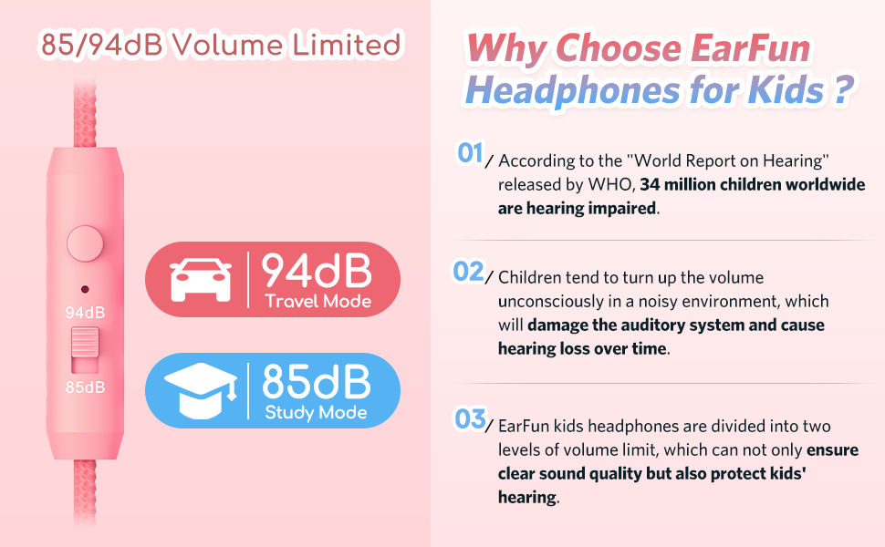 wired kids headphones