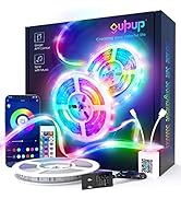 GUPUP 50 FT LED Strip Lights,Bluetooth LED Lights for Bedroom, Color Changing Light Strip with Mu...