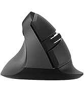 J-Tech Digital Ergonomic Left Hand Mouse with Wireless Connection, AA Battery, 2.4GHz Nano Transc...