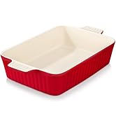 MALACASA 4.4 QT Baking Dish, 9x13 Large Casserole Dish for Oven, Ceramic Baking Pan, Rectangular ...