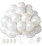CVPARTYON Pearl White Balloons 55 Pcs Inch White Latex Balloon Arch Kit Garland for Birthday Baby...