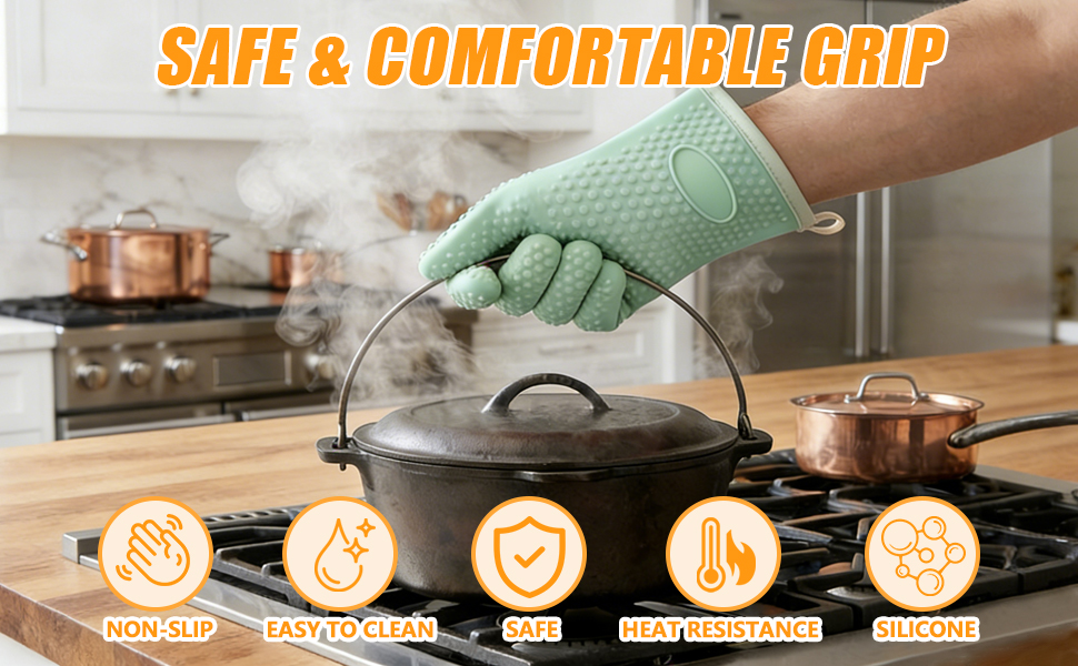 Silicone Oven Mitts Heat Resistant
