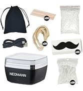 NEOMANN Nose Hair Waxing Kit For Men, Black Ear Hair Removal Wax Kit, USB Quick Heating, 100g wax...