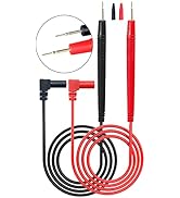 HTM Multimeter Test Leads, Electrical Voltage Meter Test Leads with Gold Plated Probe, CAT III 10...