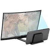 12'' 3D Curved Screen Magnifier, HD Mobile Video Movie Smartphone Screen Amplifier Projector Cell...