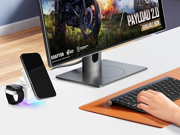Wireless Charger Charging Station Cube 3 in 1 MagSafe Charger Stand for iPhone AirPods Apple Watch