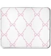 Coquette Pink Bow Mouse Pad, Girly Mouse Pad, Watercolor Pink Bow Ribbon Mouse Pads for Wireless ...