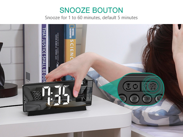 Projection Alarm Clock, Digital Clock