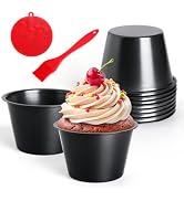 Quyimy 10 Pcs Nonstick Popover Pan, Individual Muffin Cupcake Pan Carbon Steel Pudding Cups with ...