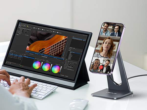 JSAUX Magnetic Wireless Charger Stand Compatible with MagSafe Charger