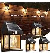 Jyoiat Outdoor Solar Wall Lights - Solar Waterproof Brighter Porch Square Lights with 3 Modes &amp; M...