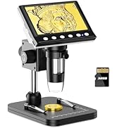 Leipan LPM7 4.3" Coin Microscope, IPS Digital Microscope for Adults, Coin Magnifier with 8 LED Li...